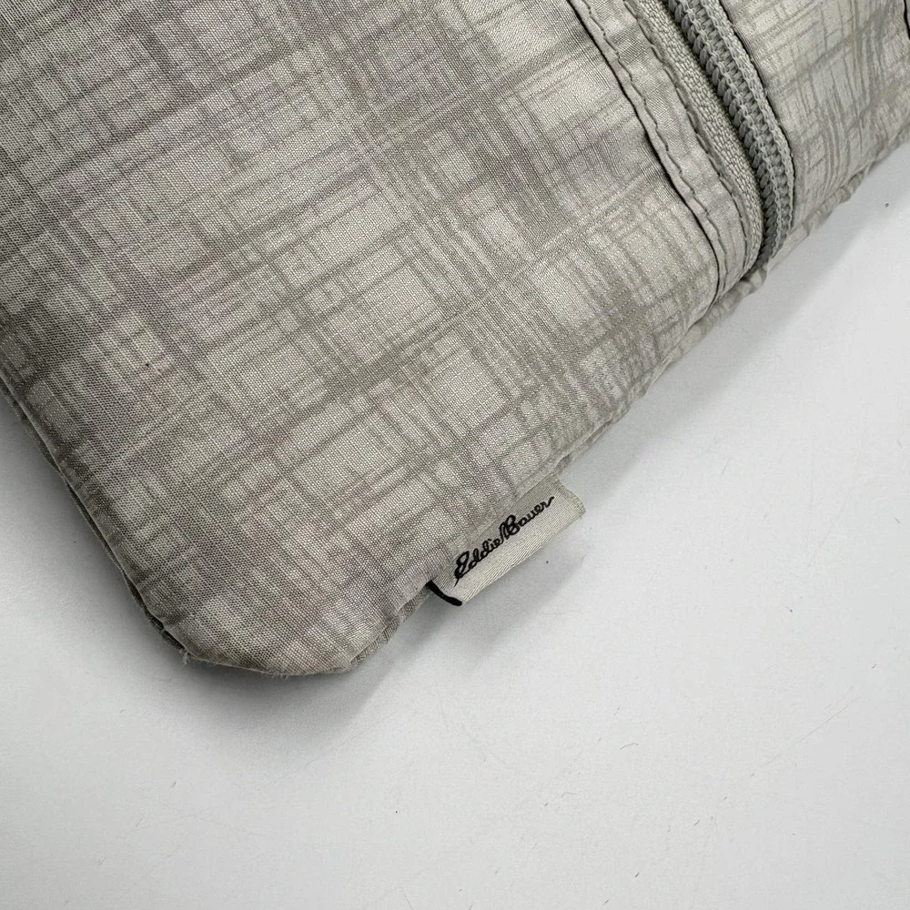 Eddie Bauer Crossbody Bag‎ Womens Small Gray Polyester Multi Zip Travel Purse